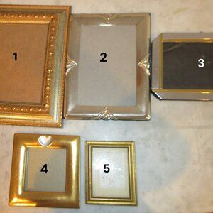 Five Gold and Silver Frames (sizes below)